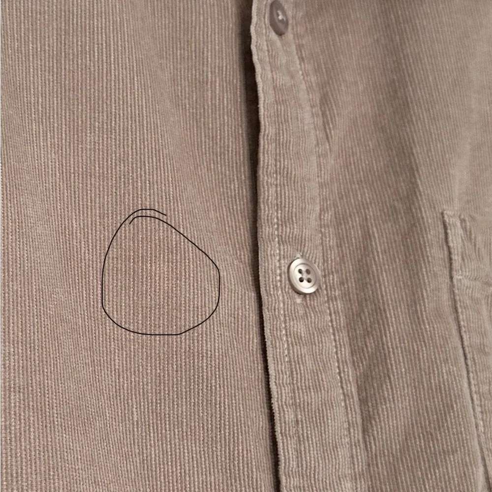 New Look Corduroy Taupe Button-Down Shirt - Size M - ASOS